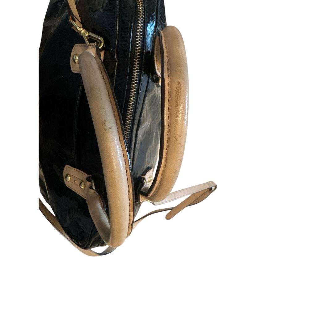 Michael Kors Jet Set Black Patent Leather Logo Satchel Crossbody Bag – Designer - Picture 11 of 13